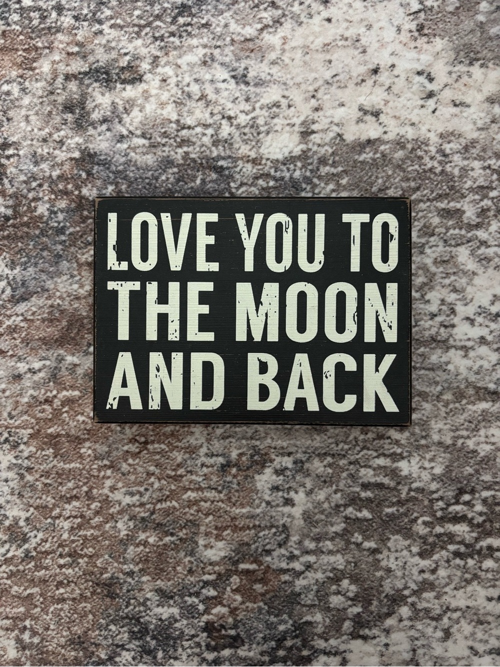 Black "Love You To The Moon And Back" Wall Sign